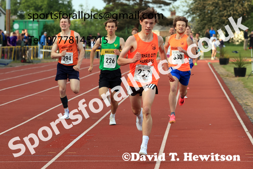Jimmy Hedley 800 metres, 2026 NEGP 2, Monkton Stadium, Wednesday, May 27th. Photo: David T. Hewitson/Sports for All Pics